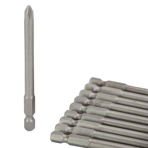 Набір біт PН2&times;90мм 1/4" 10шт S2 (блістер) SIGMA (4010241) фото