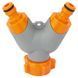 Кран розподільний з адаптерами &frac12;" 2 виходи на кран &frac34;" з латунованим різьбленням (ABS+TPR) FLORA (5016614) фото 7