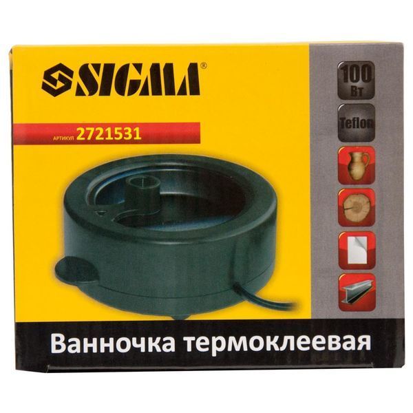 Ванночка термоклеевая с тефлоновым покрытием 100Вт SIGMA (2721531) фото