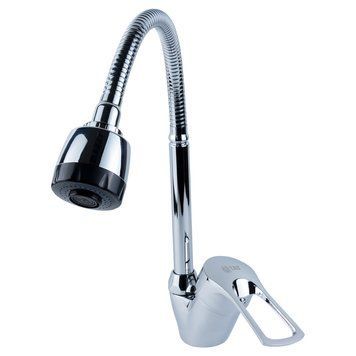 Смеситель s43 &Oslash;40 для кухни гусак гофрированный на гайке TAU SM-4B644C (9843150) фото