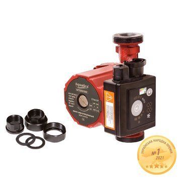 Насос циркуляційний енергозберігаючий 5-45Вт Hmax 6м Qmax 50л/хв &Oslash;1&frac12;" 130мм + гайки &Oslash;1" AQUATICA (774137) фото
