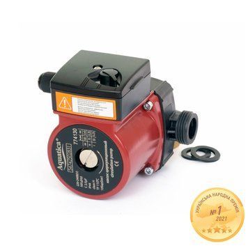 Насос циркуляційний 100Вт Hmax 6м Qmax 75л/хв &Oslash;1" 130мм (пластик)+гайки &Oslash;&frac34;" AQUATICA (774130) фото