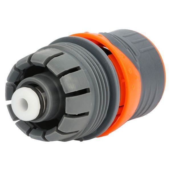 Конектор 1/2" швидкознімний для шланга 3/4" аквастоп з замком (ABS+TPR) FLORA (5015454) фото
