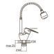 Змішувач ML &Oslash;40 для кухні гусак гофрований на гайці AQUATICA ML-4B644C (9746120) фото 2