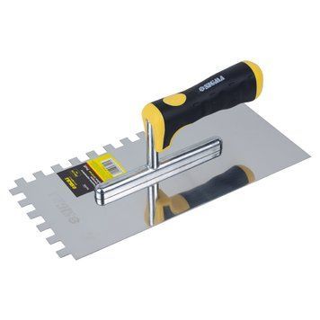 Гладилка нержавіюча штукатурна Profi 280&times;130мм c зубом 10&times;10мм SIGMA (8327541) фото