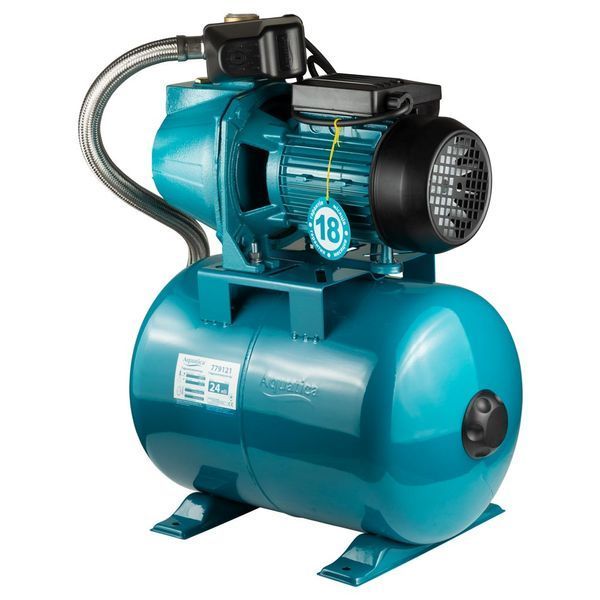 Станция 1.1кВт Hmax 55м Qmax 60л/мин (самовсасывающий насос) 24л Украина AQUATICA JETa100A5/UA (775093/24) фото