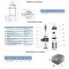 Насос дренажный садовый 0.37кВт Hmax 42м Qmax 35л/мин LEO SPm37A (773251) фото 6