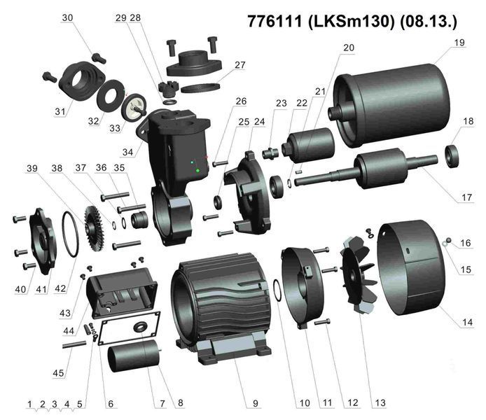 Станция 0.125кВт Hmax 30м Qmax 30л/мин (вихревой насос) 1л LEO LKSm130 (776111) фото