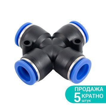 Соединение цанговое (Х-образное) &Oslash;6&times;6мм SIGMA (7026591) фото