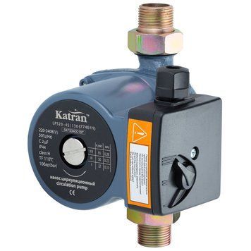 Насос циркуляційний 65Вт Hmax 4м Qmax 63л/хв &Oslash;1" 130мм+гайки &Oslash;&frac34;" WETRON (774511) фото