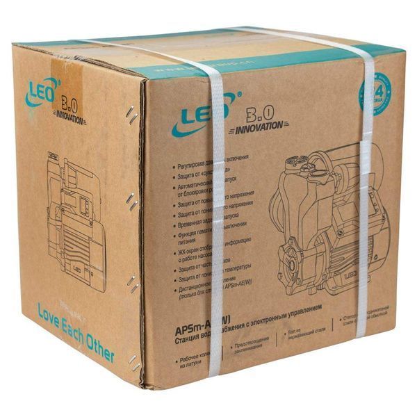 Станція 0.37кВт Hmax 40м Qmax 39л/хв (вихровий насос) 1л+рег тиску LEO 3.0 (776150) фото