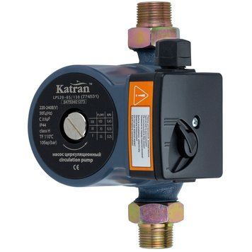 Насос циркуляційний 100Вт Hmax 6м Qmax 75л/мин &Oslash;1" 130мм + гайки &Oslash;3/4" WETRON (774531) фото