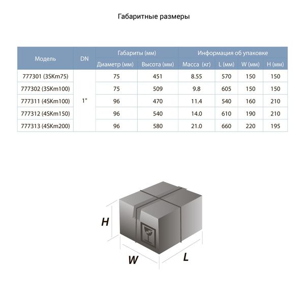 Насос вихровий свердловинний 0.75кВт H 58(34)м Q 45(20)л/хв Ø96мм AQUATICA (DONGYIN) 4SKm100 (777311) фото