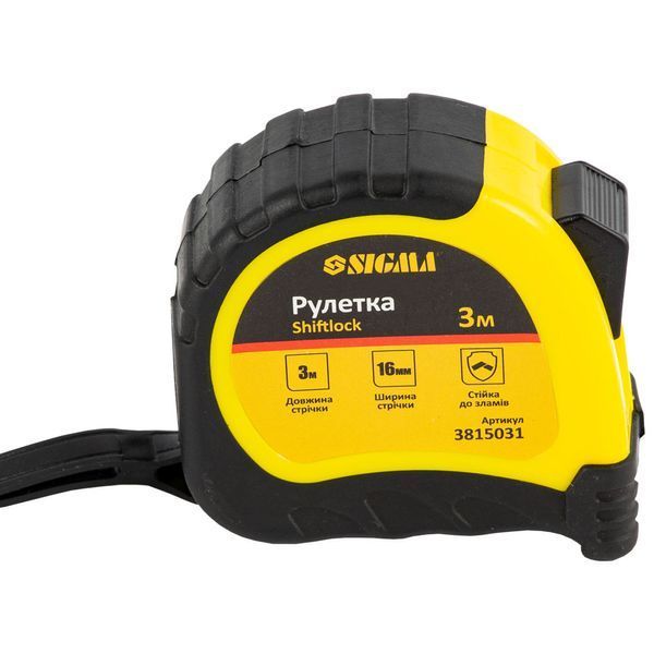 Рулетка shiftlock 3м&times;16мм SIGMA (3815031) фото
