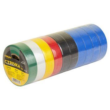 Стрічка ізоляційна ПВХ кольорова 0.13мм&times;19мм&times;20м (10шт) SIGMA (8413061) фото