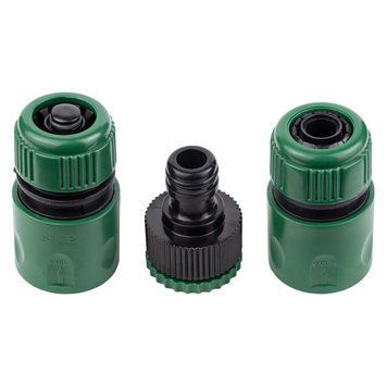 Набір конекторів 1/2"+адаптер в/р 1/2"&times;3/4" для шланга 1/2" (ABS) GRAD (5016155) фото