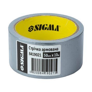 Стрічка армована (сіра) 50мм&times;10м SIGMA (8419021) фото