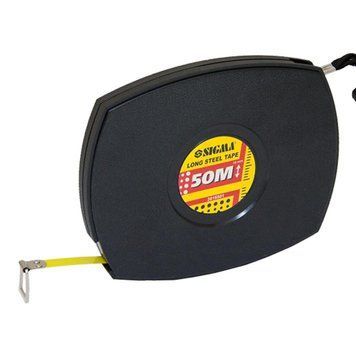 Рулетка стальная лента 50м&times;10мм (черная) SIGMA (3816501) фото