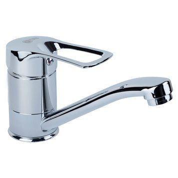 Смеситель s43 &Oslash;40 для кухни гусак прямой 150мм на шпильке TAU SM-2B144C (9843120) фото